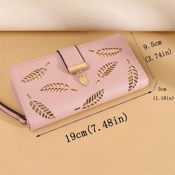 Metal decor leaf wallet - Picture 5 of 9